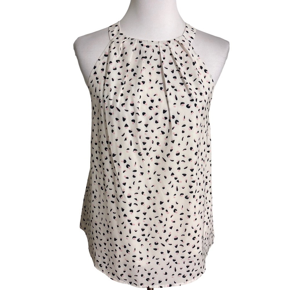 Before You Chic Cream Black Patterned Blouse